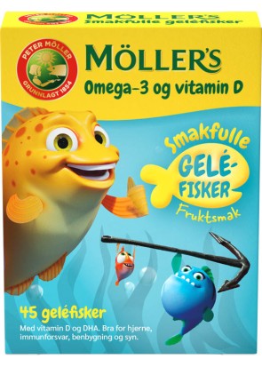 Moller's Omega 3 45 рыбок фруктовый вкус