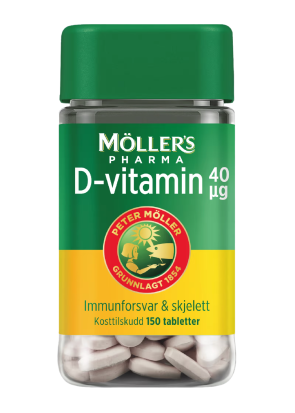 Купить Mollers Pharma D-vitamin Витамин Д3 40 мкг (1600МЕ) 150 таблеток